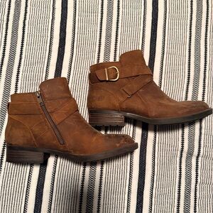 Born Brown Leather Ankle Boots